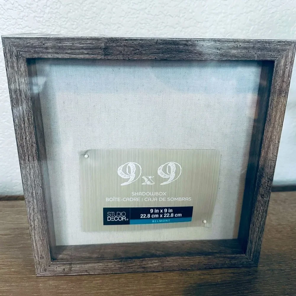Wall Hanging Shadowbox Wood Farmhouse Frame Decor